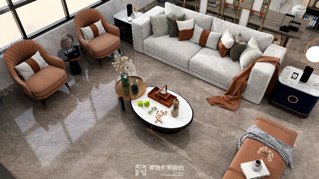  蒙地卡羅巖板客廳效果圖